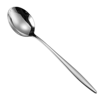 (Self-operated) LaCena Korean imported spoon 316 stainless steel deepened table spoon long handle spoon 304 household spoon