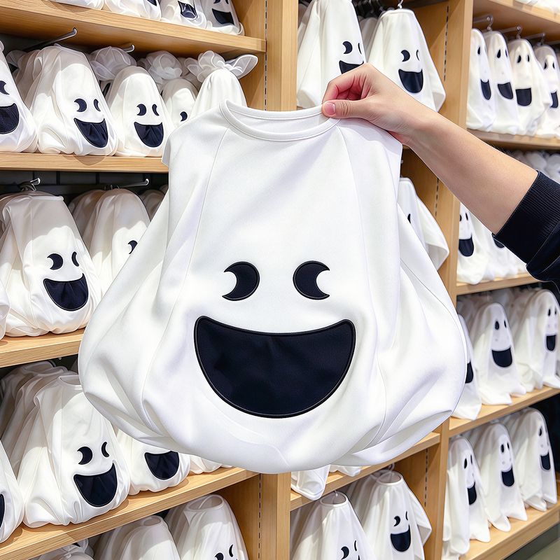 [Cute Ghost] Halloween Children's Costume Little Ghost Performance Costume Boys and Girls Cosplay Dress up Props