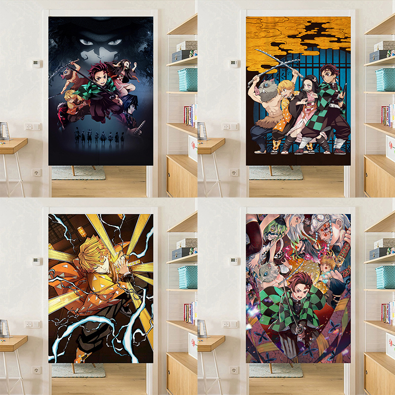 Demon Slayer: Kimetsu No Yaiba Half Curtain Cartoon Anime Partition Curtain Dormitory Decoration Hanging Curtain Bedroom Toilet Blocking Curtain Fabric Curtain Demon Slayer: Kimetsu No Yaiba Half Curtain Cartoon Anime Partition Curtain Dormitory Decoration Hanging Curtain Bedroom Toilet Blocking Curtain Fabric Curtain