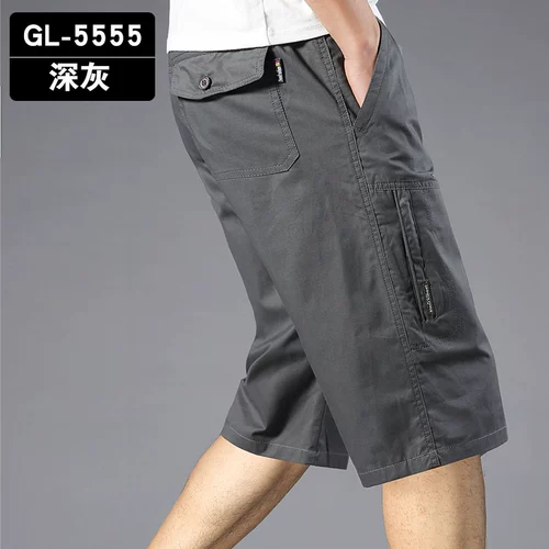 Мужские хлопковые летние тонкие штаны, шорты для отдыха, большой размер