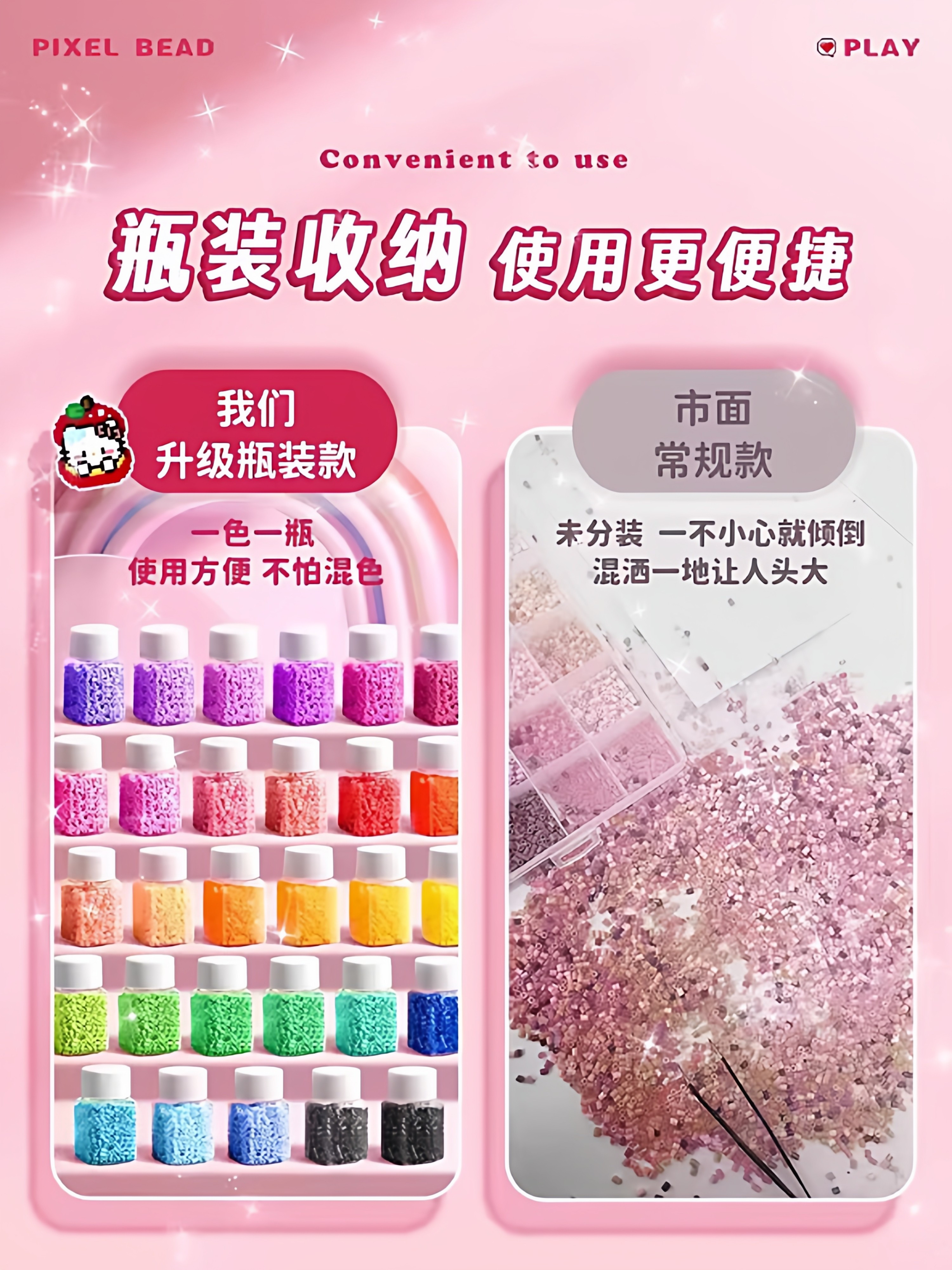 3D Bottled Fusion Bead DIY Material Kit Mard Full Set Coco Refill Kit Set of Tools