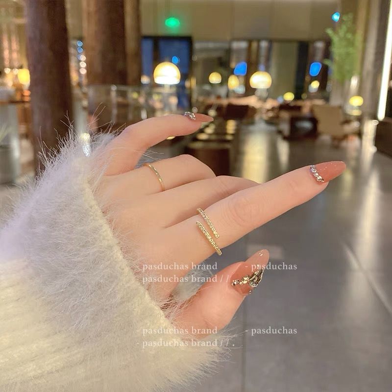 Fat hand ring female large ins tide opening exquisite simple cold wind ring fashion personality niche design network