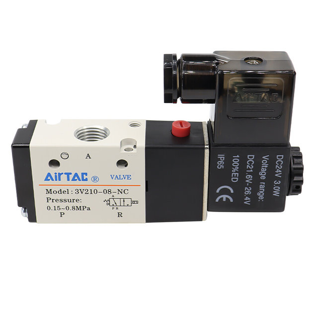 ປ່ຽງ solenoid ປອດນິວເມຕິກ 3V210-08-W/NC ປ່ຽງທາງນອກ 3 ທາງ 3V210-08-W/NC ບໍ່ມີວາວເອເລັກໂຕຣນິກ 24V