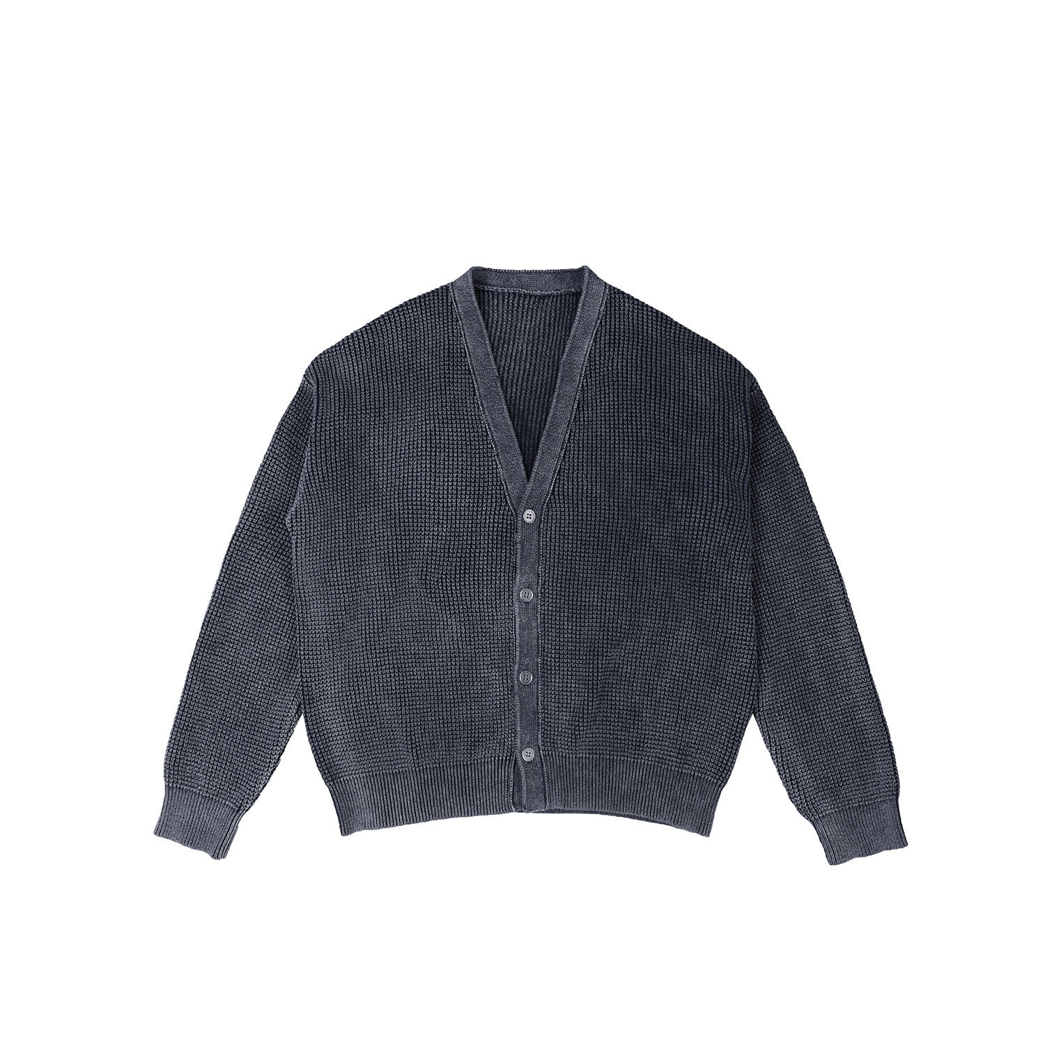 LIBERAFIT Waffle-Knit V-Neck Cardigan