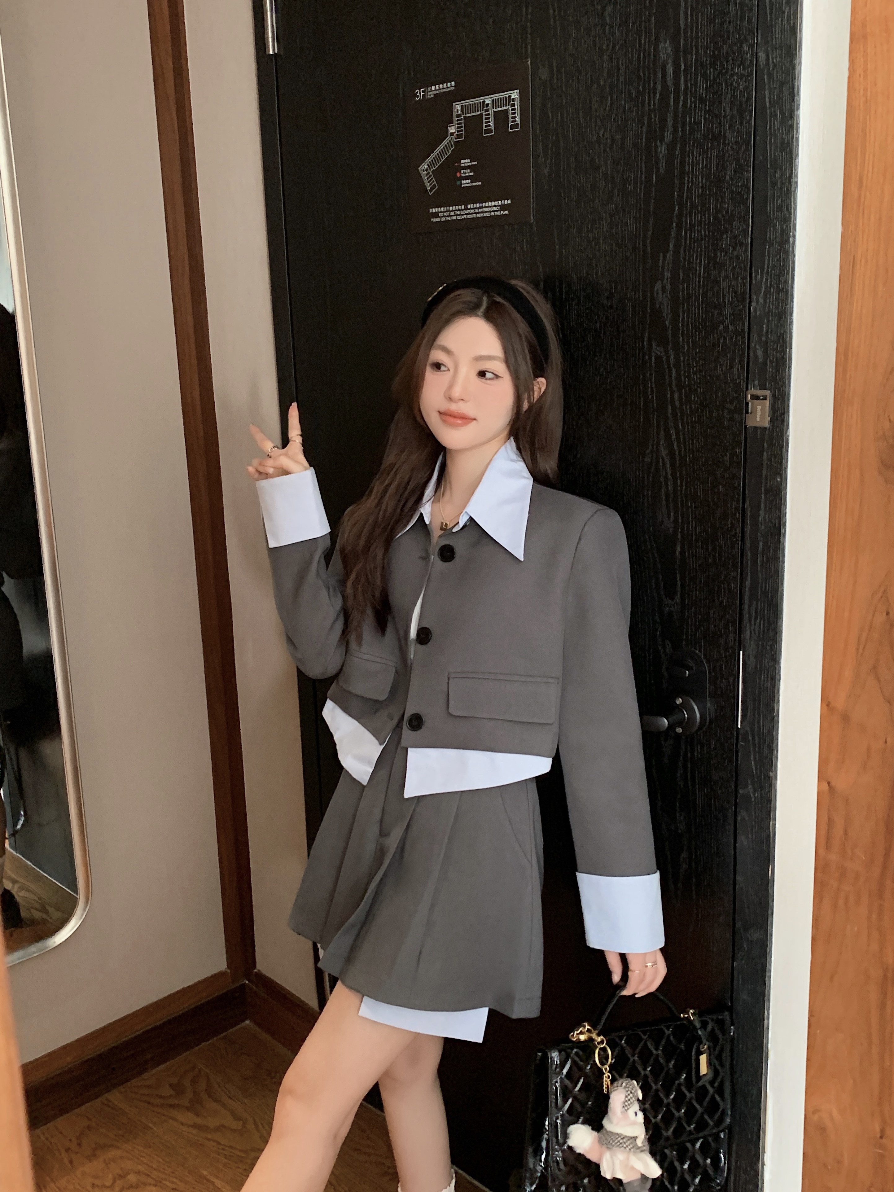 能盐能够甜春装套装女穿搭惊艳到炸街的高级感两件套