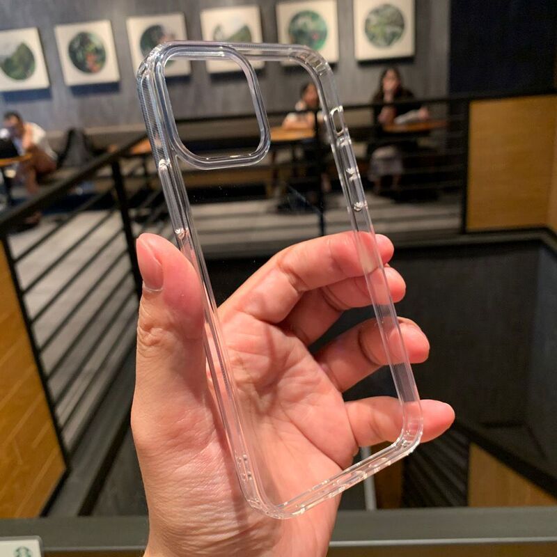 High-Transparency Fresh Style 17 Suitable for iPhone 15 Pro Phone Case 16 Transparent New Model 13Pro Apple 12Promax Acrylic 11 Hard Case Xr Simple Protective Cover 14Plus Unisex XS Premium