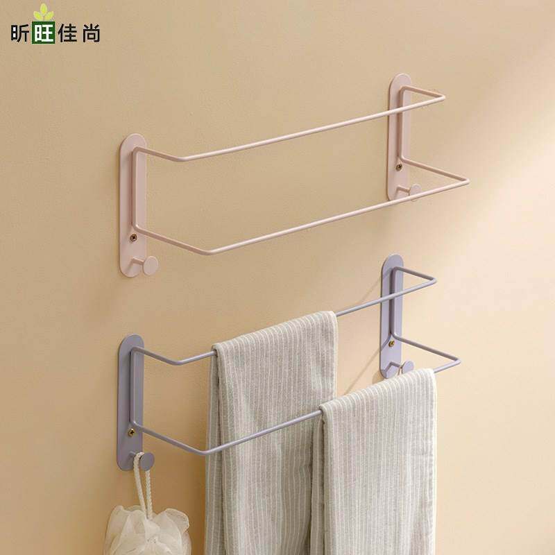 Dressing room Shelf Free of perforated Bathrooms Contained Iron Art Towel Rack Toilet Bathroom Wash Bench Wall-mounted