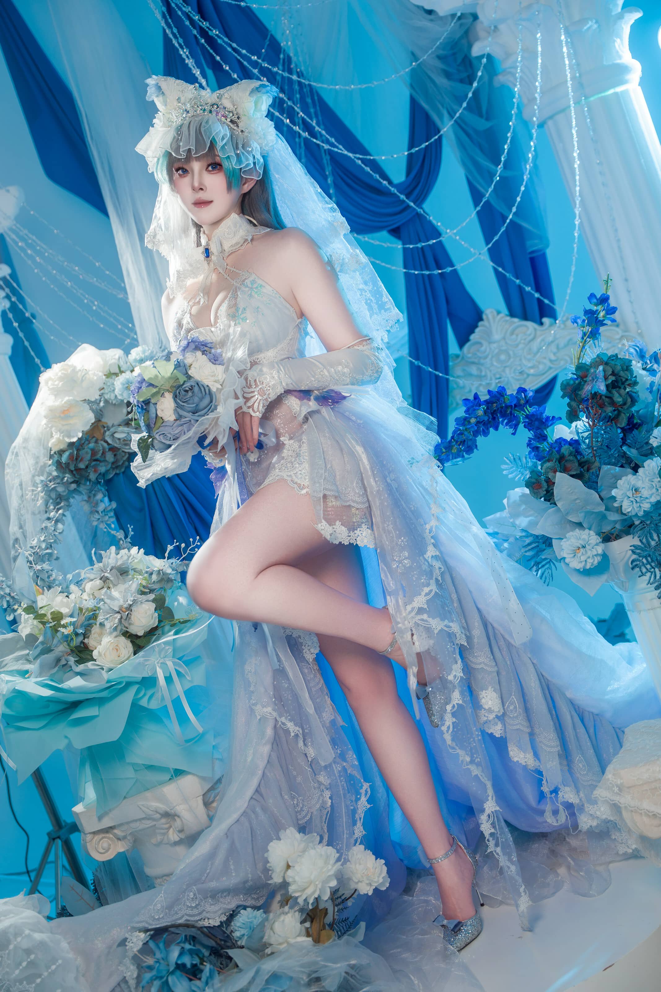 Natsuko_夏夏子 碧蓝航线 柴郡婚纱