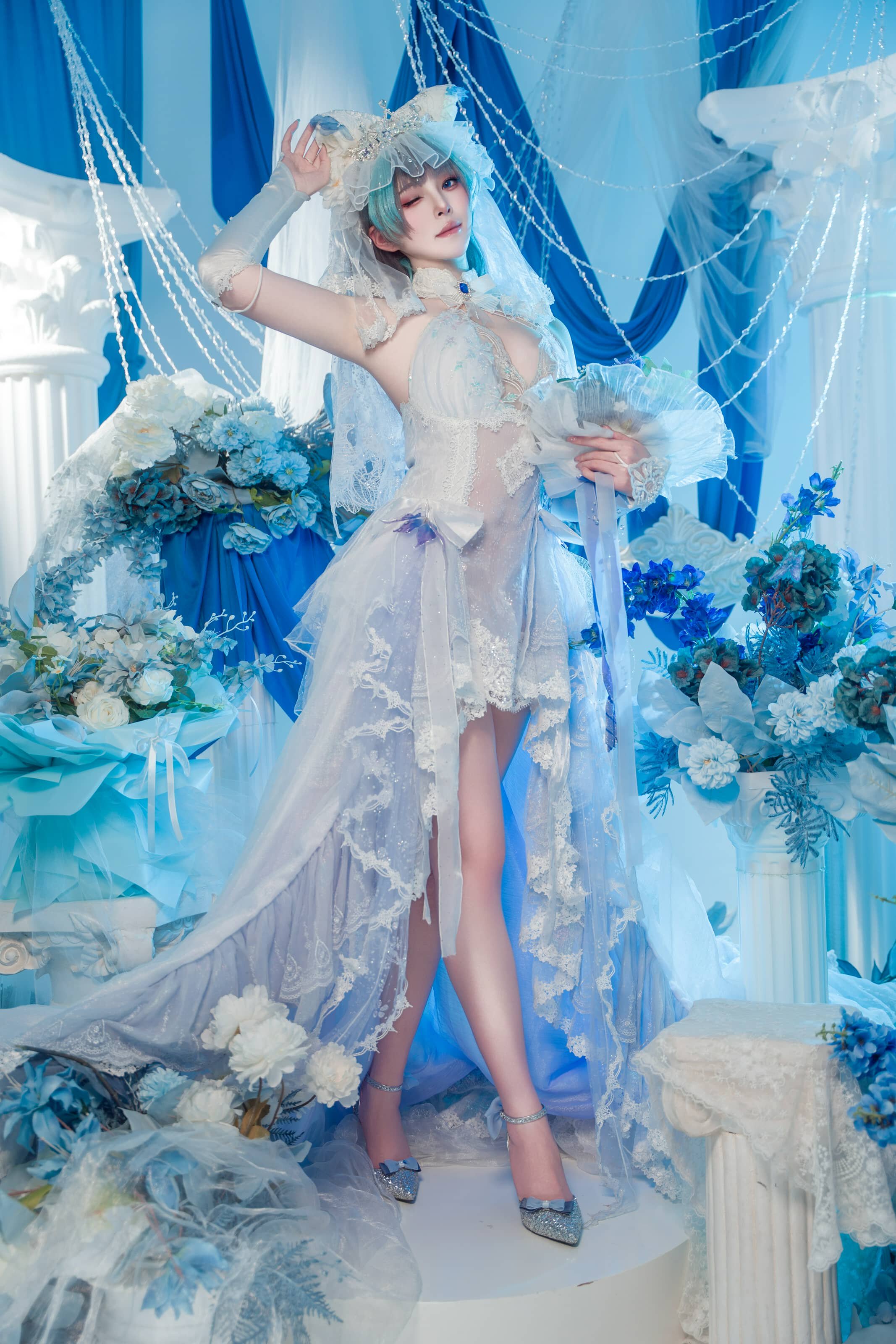 Natsuko_夏夏子 碧蓝航线 柴郡婚纱