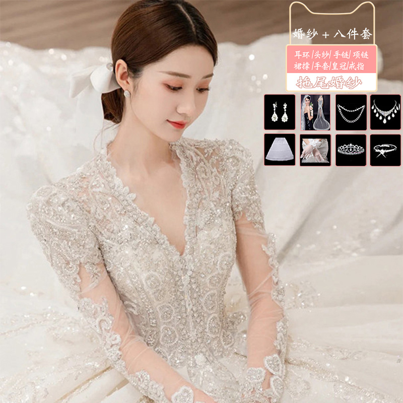 XL+White trailer (wedding dress+eight -piece set)   + $26.72 