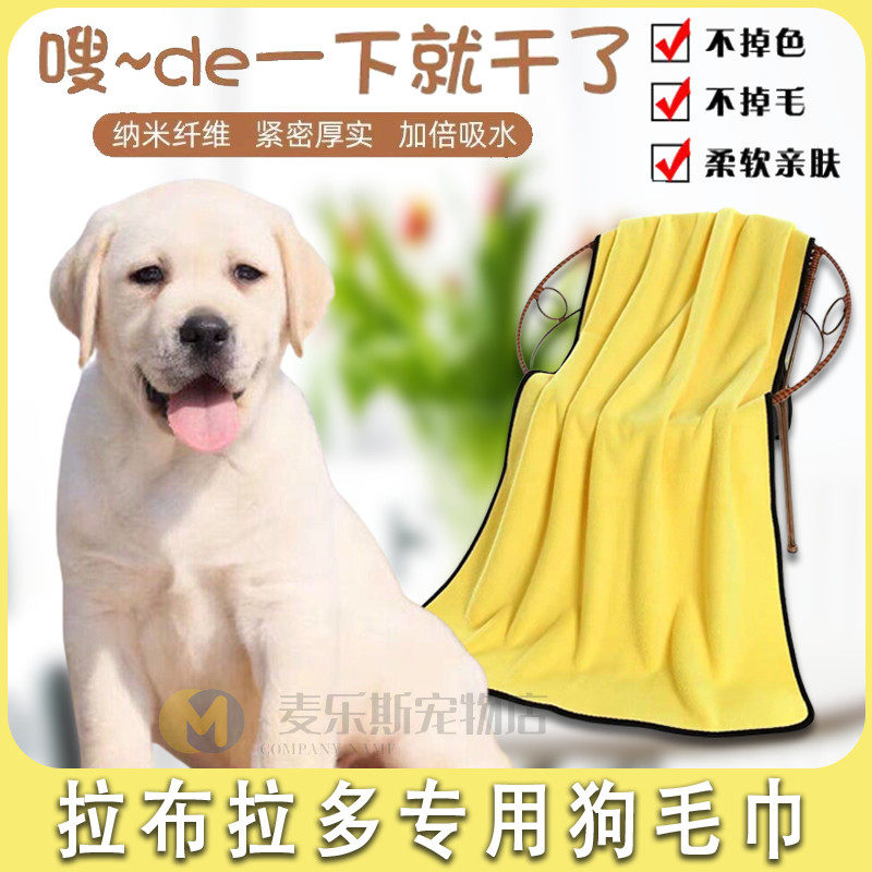 Labrador special dog towel bath towel absorbent towel bath deity Abrasion Resistant Softly Wash dog with large canine