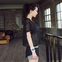 Yoga Suit Womens Summer Running Three Suits Shorts Tennis Red Women Gym Short Sleeves Breathable Korean Version Sports Jersey