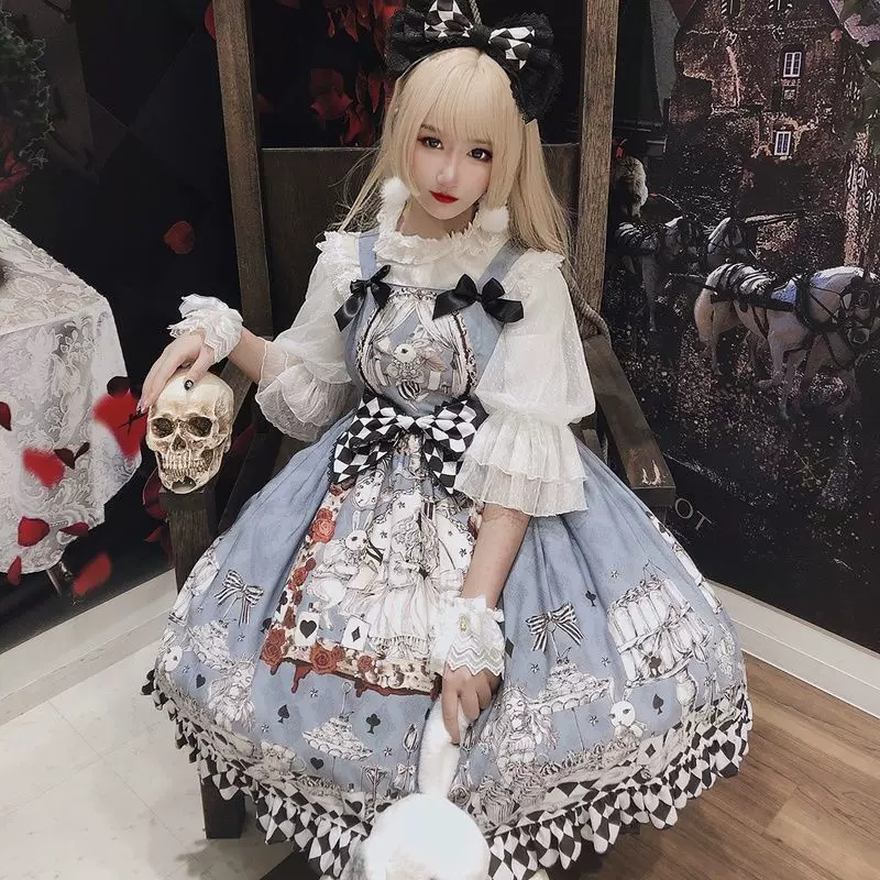 Подлинный дизайнерский винтажный slip dress, комплект, стиль лолита, Lolita Jsk