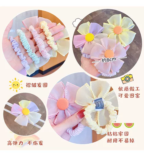 Детский весенний день сладкий, мягкий, красивый ветер, трехмерные цветочные высокие бомбы, без боли, веревка для волос нежные цветы.