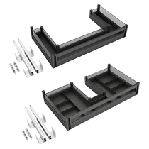 Italian kitchen cabinet pull basket drawer under the sink black crystal aluminum alloy tools special-shaped balcony storage storage