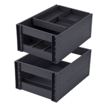 Italian cabinet pull basket drawer-type double-layer aluminum alloy kitchen storage bowl basket seasoning pull basket damping track drawer