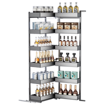 Italian monster kitchen monster high cabinet pull basket snack sideboard multi-layer door-opening cabinet high-depth linkage storage