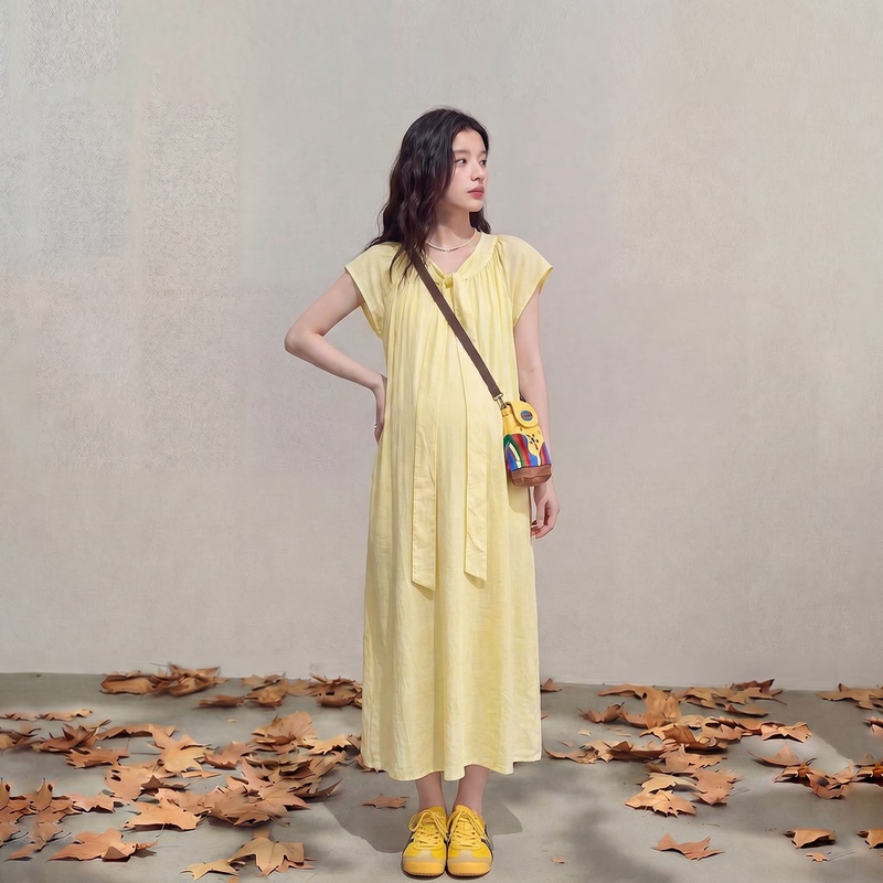 Zhang Ma Maternity Dress Summer Dress Spring and Summer Fresh and Gentle French Style High-End Loose Dress That Covers the Pregnant Belly Zhang Ma Maternity Dress Summer Dress Spring and Summer Fresh and Gentle French Style High-End Loose Dress That Covers the Pregnant Belly