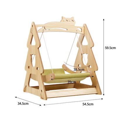 Висящий деревянный кошачий гамак Four Seasons Universal Pet Guppens Cat Cat Catch Rocking Bed Lounge кресло кошачья одежда