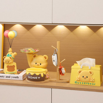 Cute entrance entrance living room home decoration ornaments key storage rack new home move new home gift