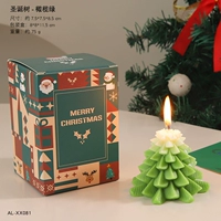 Рождественская елка ароматическая свеча оливково-зеленого цвета