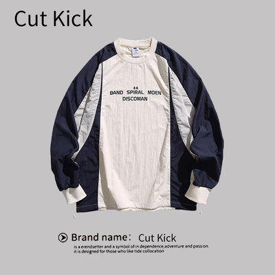 Прямая продажа официального бренда Cut Kick 丨 Хорошая рекомендация продукта 丨 Мужская и женская толстая футболка с круглым вырезом модного уличного бренда в одном стиле