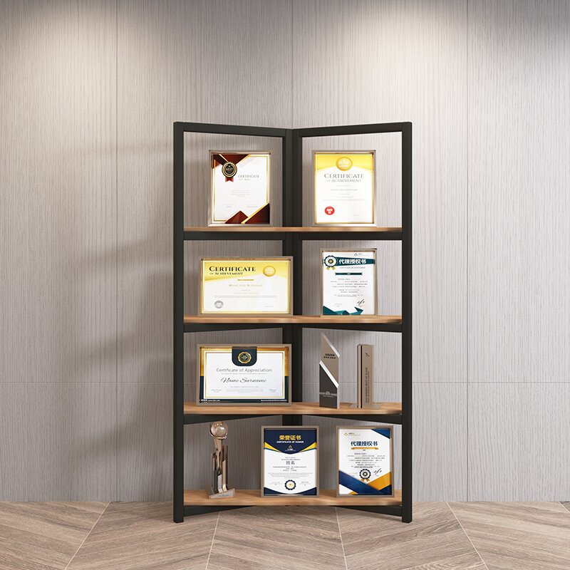 Company Honor Certificate Display Rack, Multifunctional Office Product Display Rack for Various Awards, Trophies, and Bronze Medals