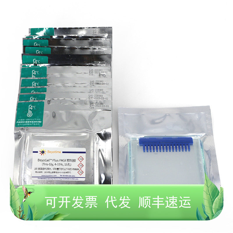 BeyoGel? Plus PAGE预制胶(Tris-Gly, 4-15%, 15孔)
