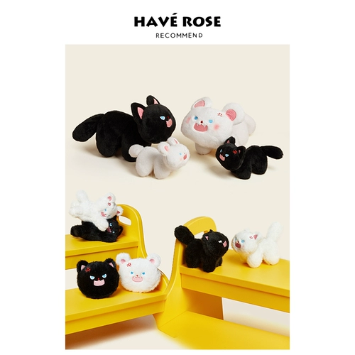 HAVEROSE Оригинальная черная подвеска, кукла, брелок для влюбленных, изысканный стиль, подарок на день рождения