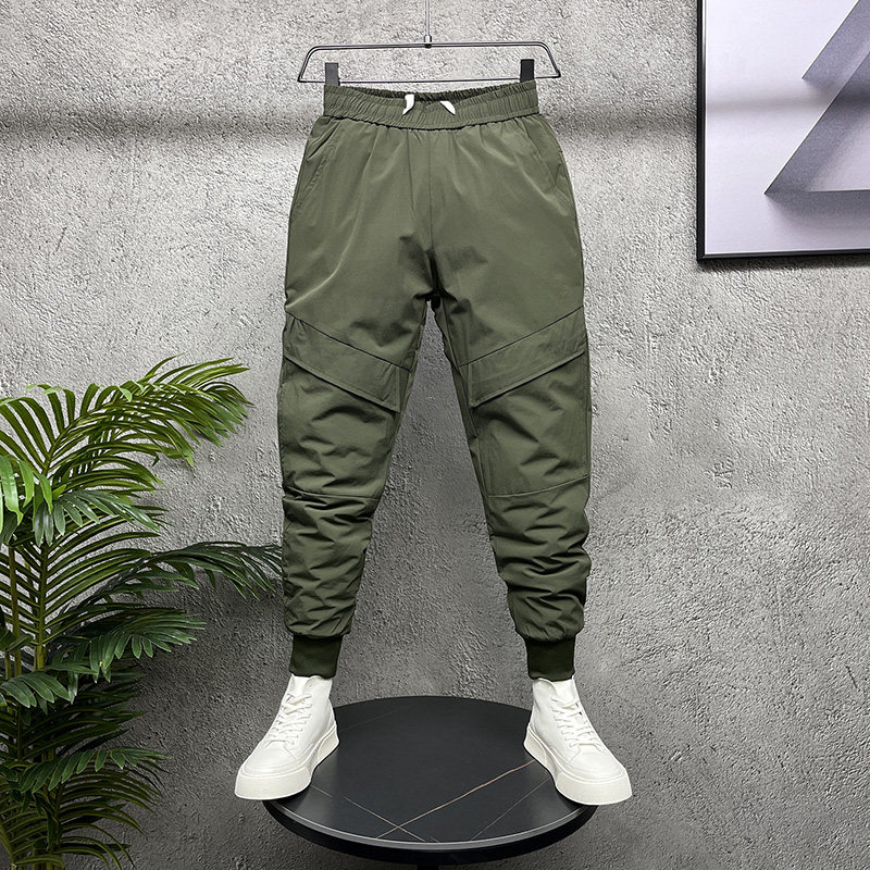 Winter thermal cotton pants men's body Tide Cards Youth Thickening Casual Bunches Pants 2022 New Harun Pants Trousers-Taobao