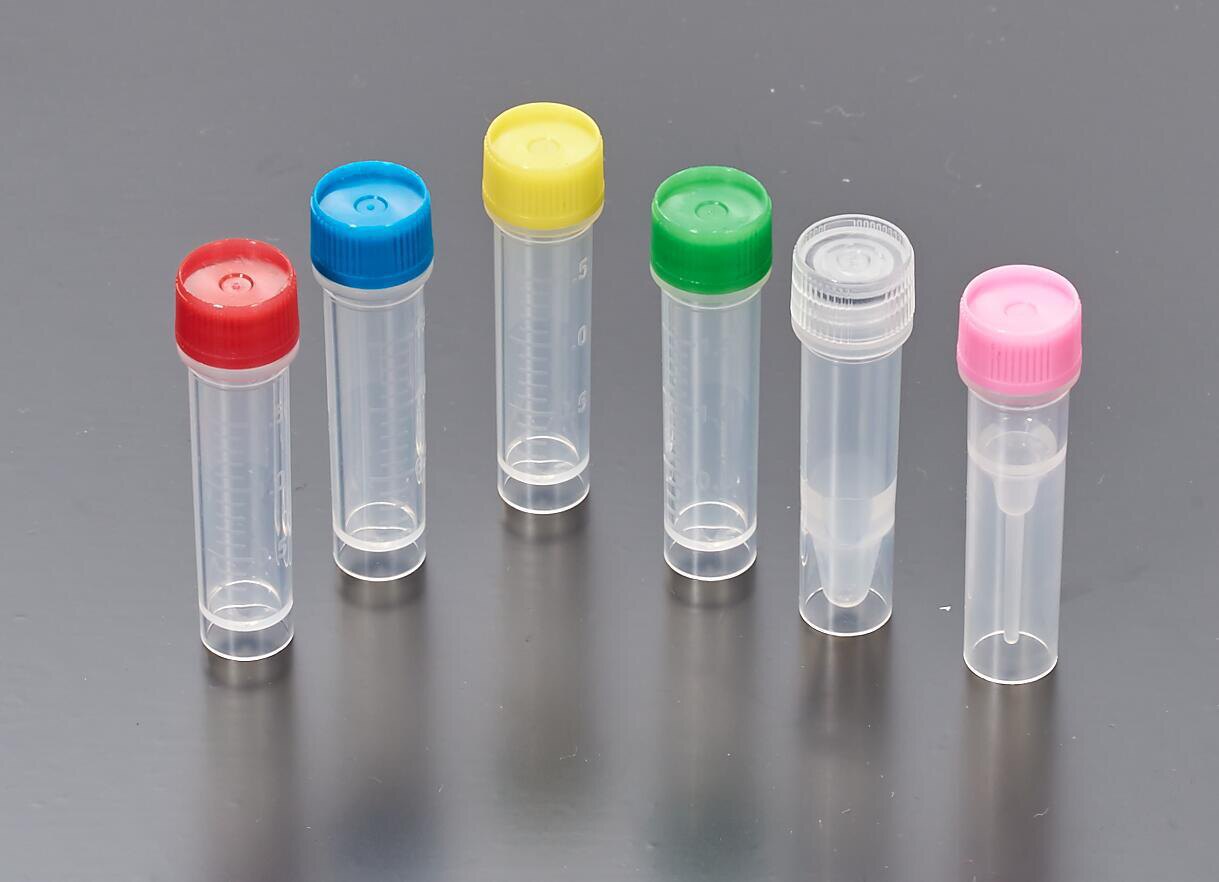 JET/洁特0.5ml可立底冻存管平盖灭菌袋装本 红橙蓝黄绿粉红棕白黑