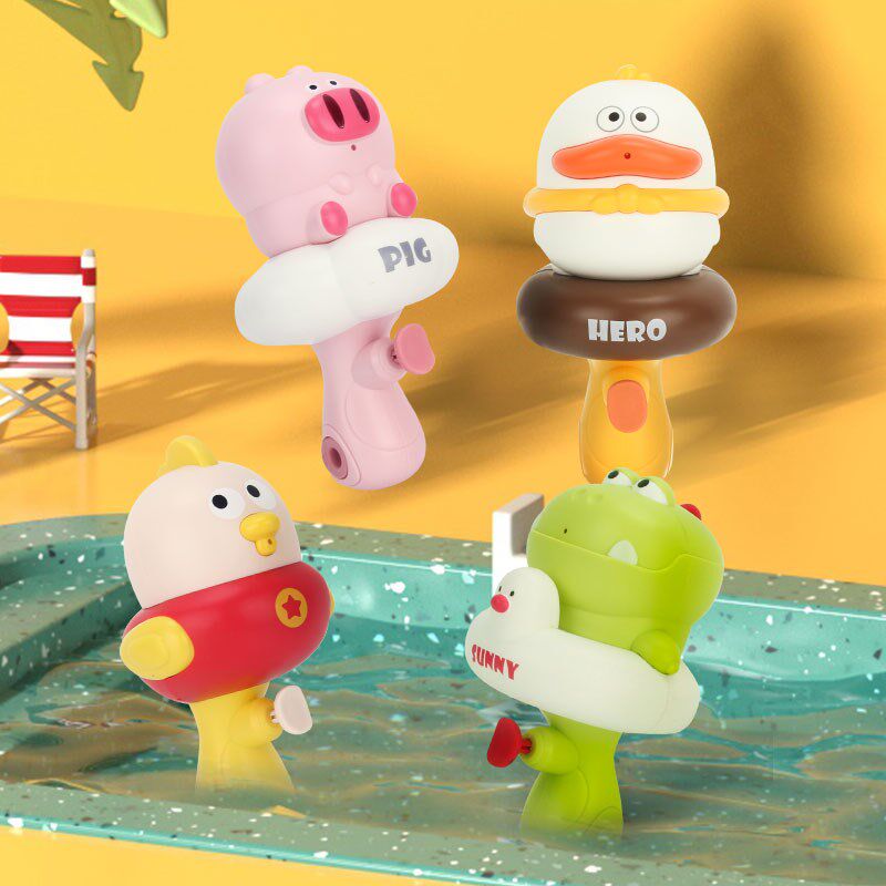 (Zhou Zhouexclusive) Beychen Children's cartoon Q Meng Afraid of Little Squirt Gun Show Fighting Chicken Hero Duck