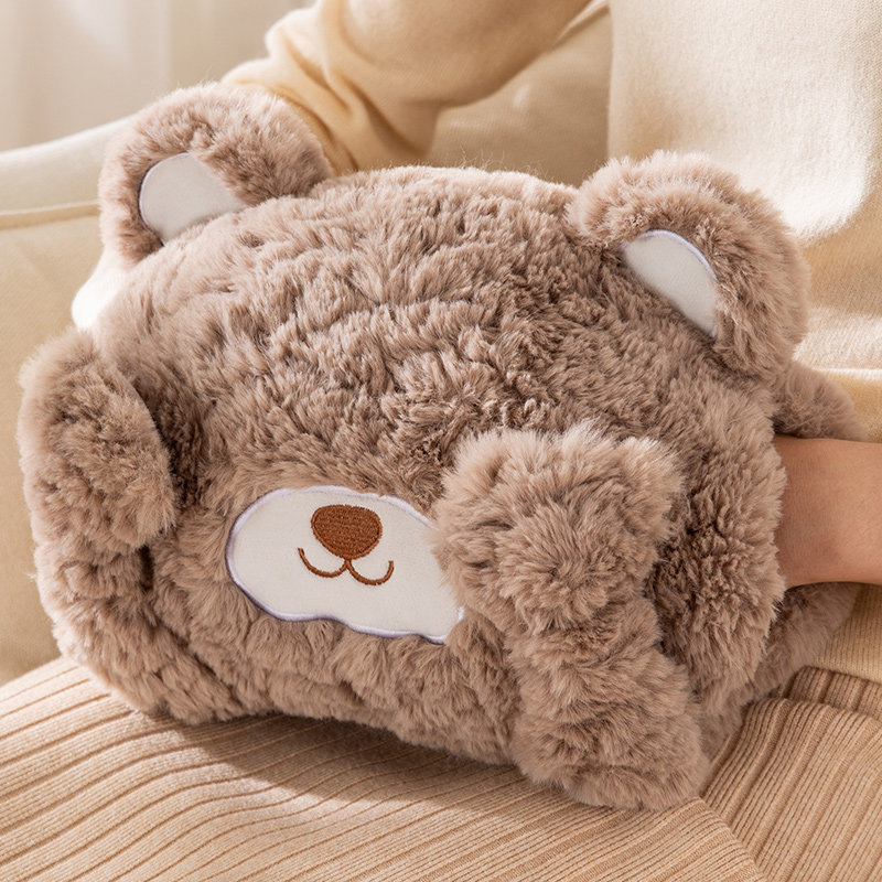 Hot water bag rechargeable hand warm baby baby plush cute explosion-proof water bag 2024 winter new