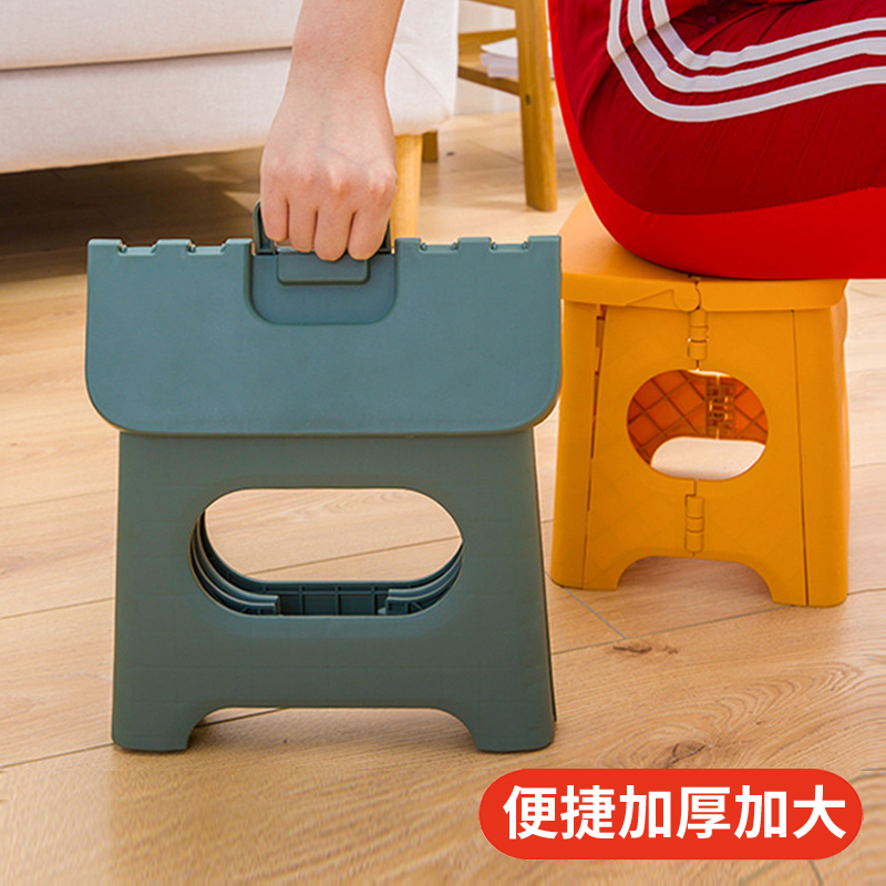 Folding bench adult small bench home can be stored strong children go out convenient small stool Nordic simple