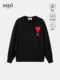 Ami Aiedr Official Sweater Unisex Classic Trendy Brand Red Heart Casual Loose Knit Jacket