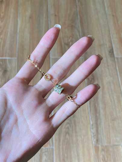 New Titanium Steel Non-Fading Roman Numeral Bracelet Ins Light Luxury High-End Stackable Sparkling Diamond Waist Chain Bracelet