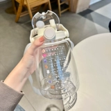 Вместительная и большая летняя высококачественная детская спортивная бутылка со стаканом, трубочка, популярно в интернете