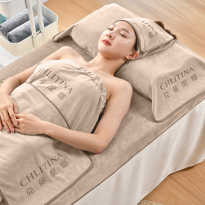 Beauty Salon Special Towels, Lint-Free, Head Wrap, Absorbent, Thickened, Skin Management Bed-Making Bath Towel, Bath Skirt
