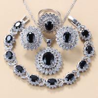New FASHION BIG JEWELRY SETS WOMEN Accessories Black Cubic Z