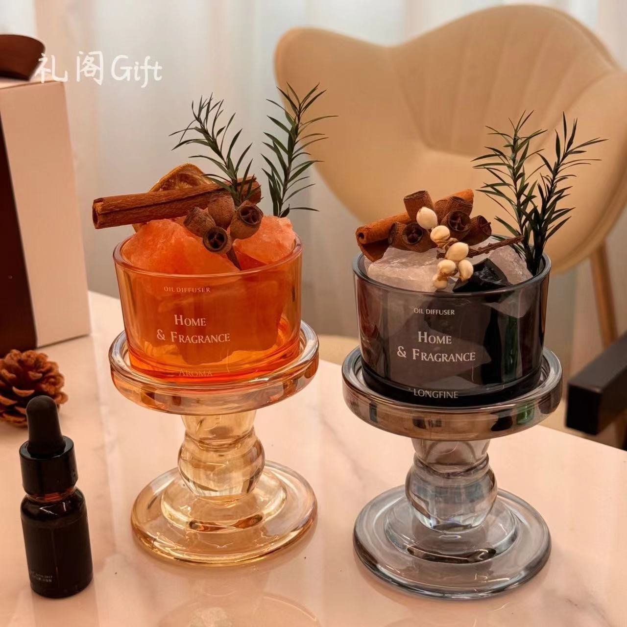 アロマセラピーエッセンシャルオイルディフューザー ストーンクリスタルボール 装飾品 屋内 長持ち 家庭用 寝室 火を使わない香り 誕生日プレゼント 女性用
