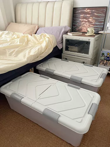 Ящик для хранения, универсальная пластиковая вместительная и большая коробка для хранения, увеличенная толщина