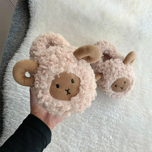 Милые детские демисезонные мультяшные удерживающие тепло тапочки для мальчиков, мягкая подошва