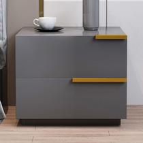 Solid wood color bedside table simple modern bedroom light luxury mini small bedside cabinet storage cabinet new storage cabinet