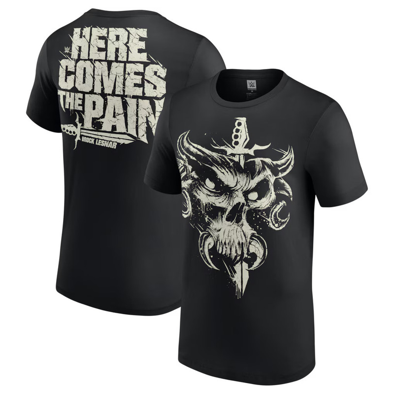 Wwe Beast Brock Lesnar Printed Short-Sleeved T-Shirt for Men and Women, Loose Cotton Round Neck Shirt