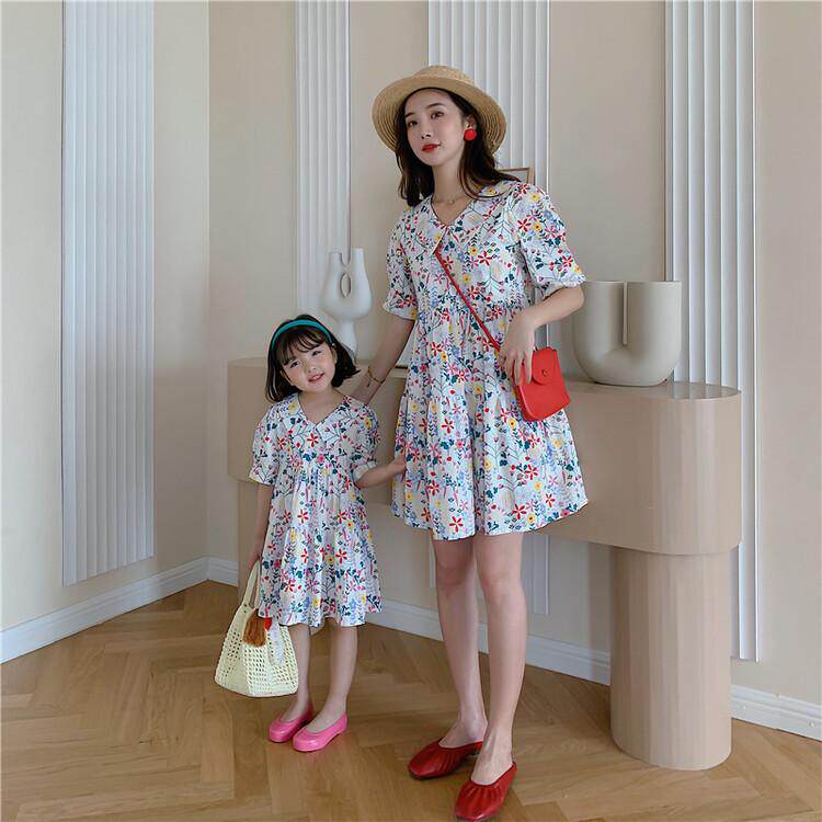 Grape Nets Red Fried Street Different Parenting Summer Dress New Wave Special Little Clear New Crummy Dress Mother Woman Dress