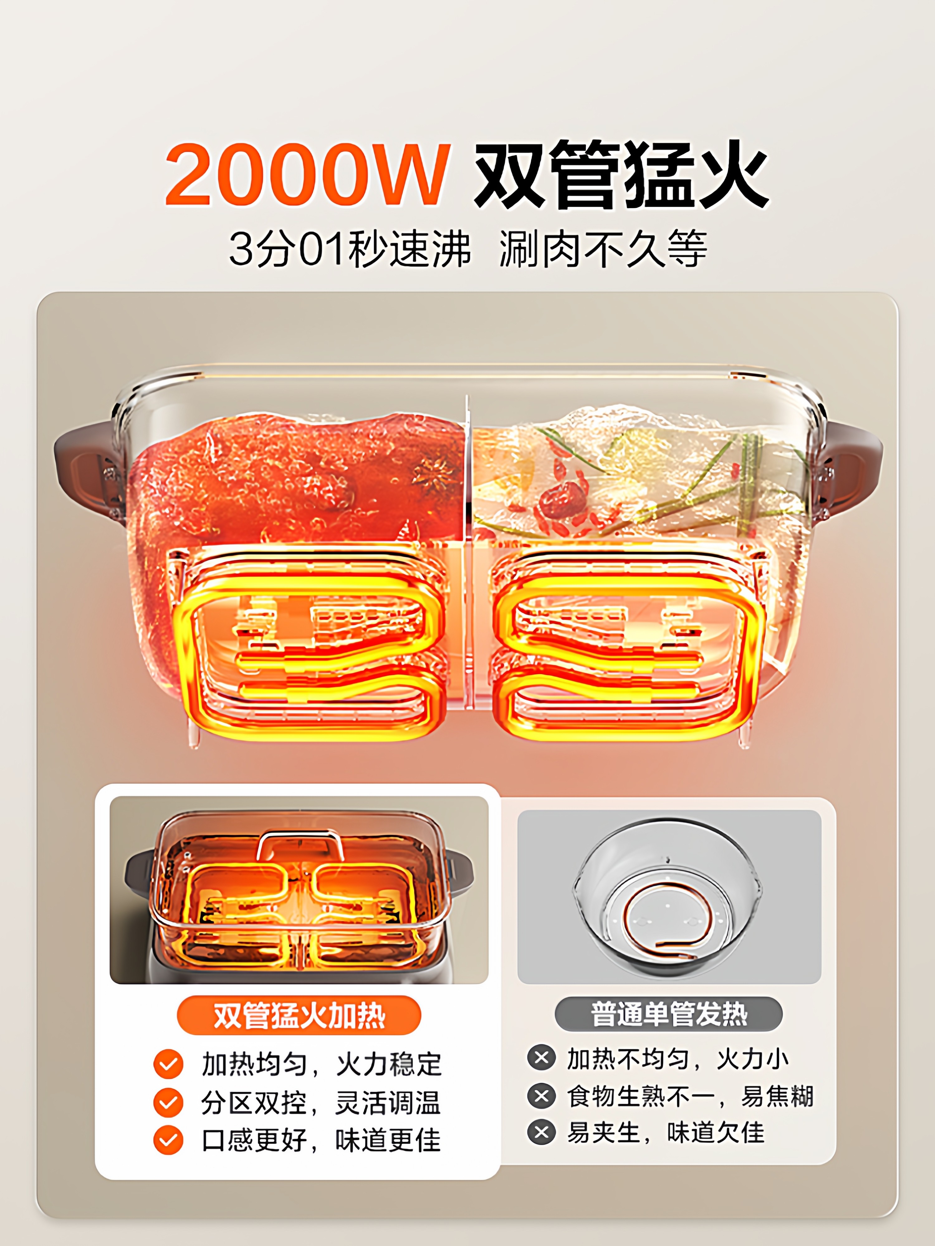 Supor Yuanyang Electric Hot Pot for Home Use 2025 New Model 7L Large Capacity Multifunctional Frying, Grilling, Stewing, and Boiling Detachable Hot Pot