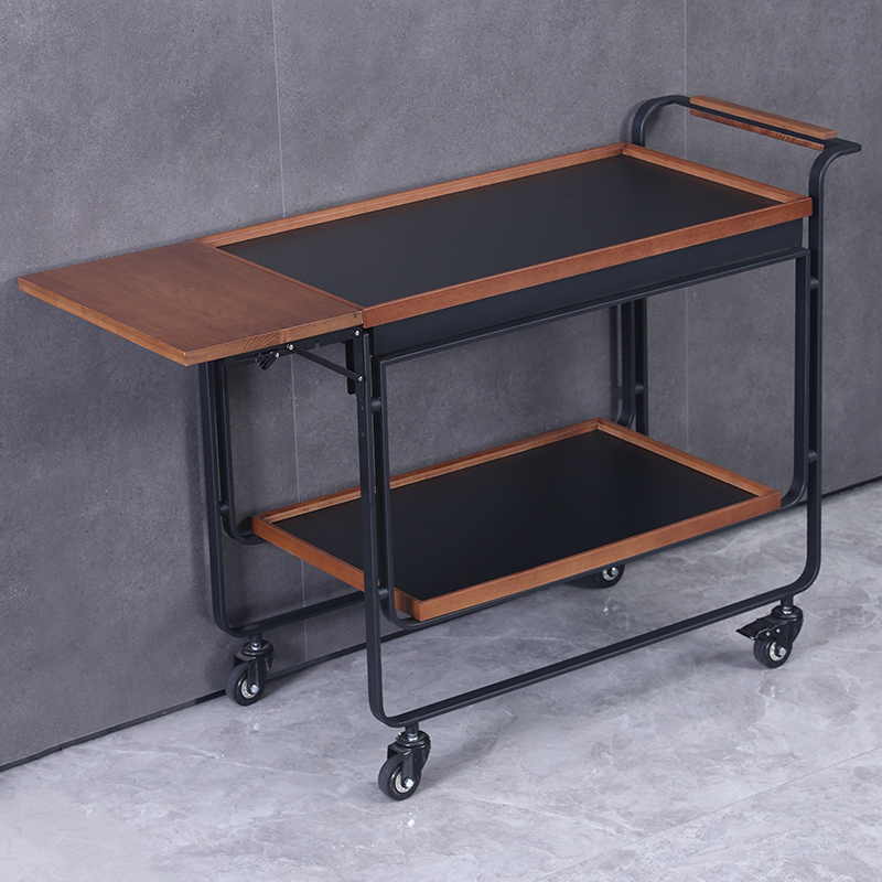 High-End Hotel Food Delivery Cart, Restaurant Multi-Functional Mobile Large-Sized Service Cart, Hand-Pushed Roast Duck Cart, Tableware Transport Cart