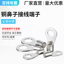 2021 special copper nose wire lug terminal flange electrostatic jumper cable cold press connector power distribution box