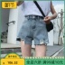 . CEC Super-lửa denim quần short Harbour Summer nữ ngửi ròng ins đỏ sinh viên thủy triều mặc eo cao lỏng hiển thị sốt rộng chân mỏng 