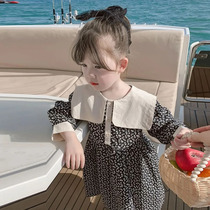 Childrens clothing 2021 new autumn clothes girl foreign pistichio dresses children princess dress in childrens dress